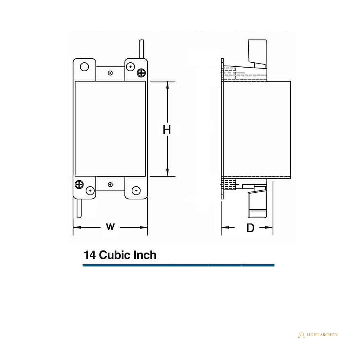 Light Archon SwiftSet PVC Electrical Boxes, Old Work and New Work - construction detail