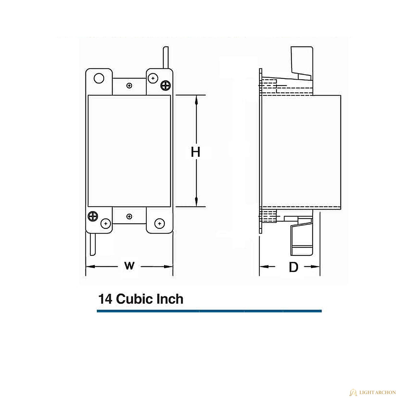 Light Archon SwiftSet PVC Electrical Boxes, Old Work and New Work - construction detail