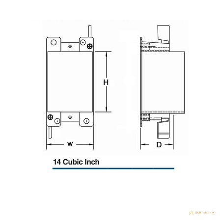 Light Archon SwiftSet PVC Electrical Boxes, Old Work and New Work - construction detail