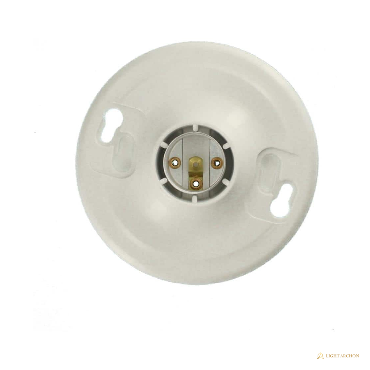 Light Archon Keystone Ceiling Lampholder, E26 Medium Base, White - construction detail