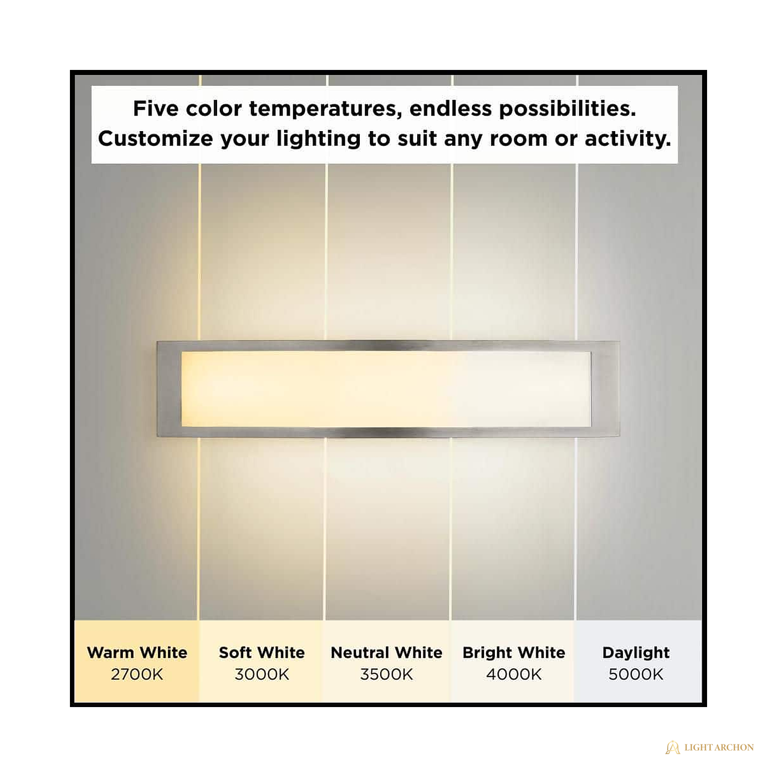 Light Archon Spectra 24 in. Selectable CCT LED Vanity Light - construction detail