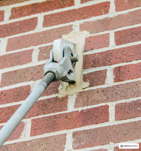 Fast Balcony Fascia Mounting Bracket Kit - frame and rail detail
