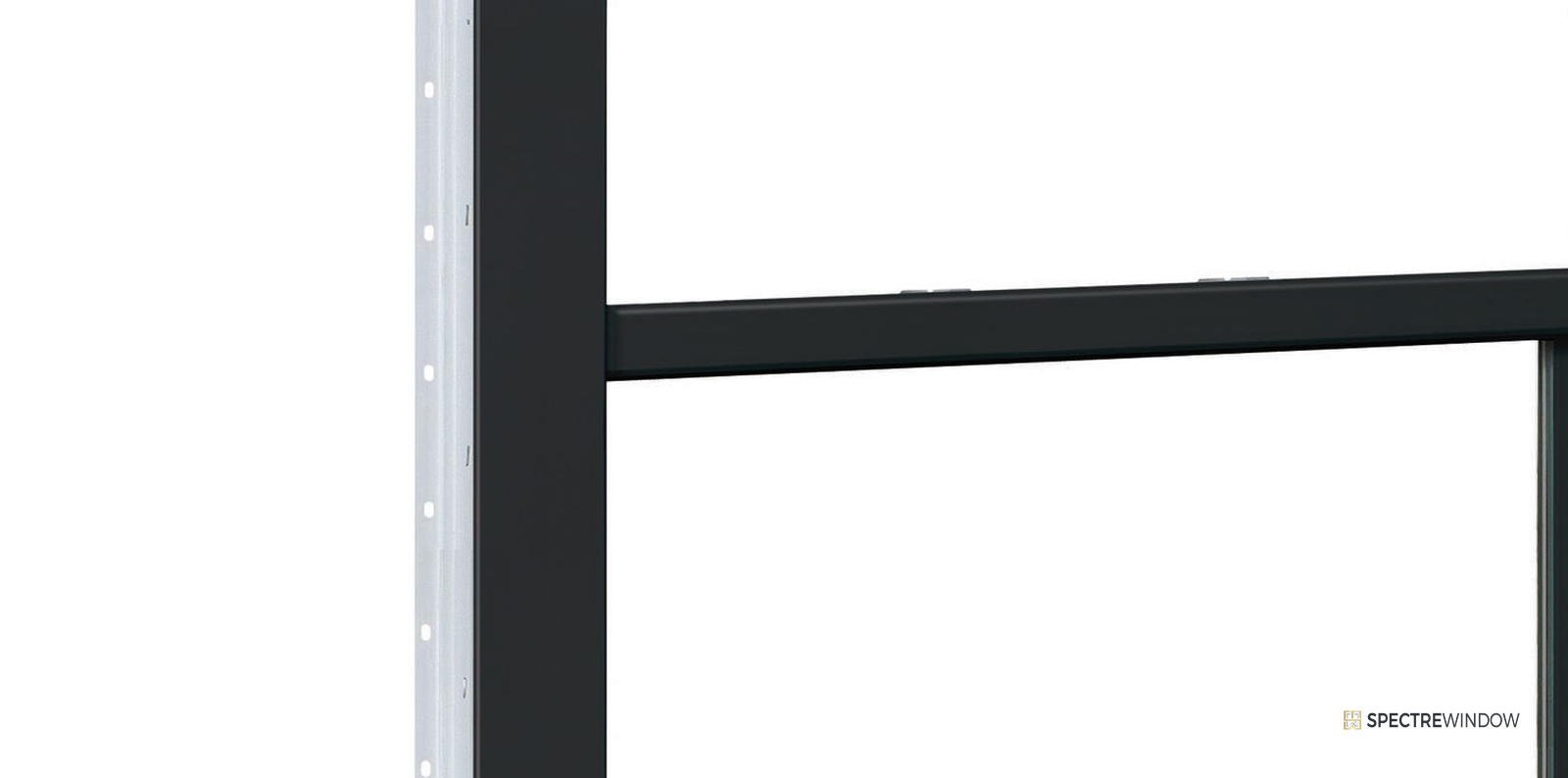 Spectre Window 35.5 in. x 59.5 in. Vinyl Single Hung Window with Low-E Argon Glass, ENERGY STAR Certified - frame and hardware detail