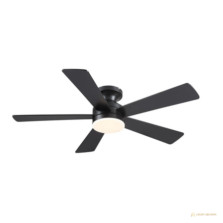 Light Archon Nimbus 46 in. Integrated LED Flush Mount DC Ceiling Fan with Remote and App Control, Black - construction detail