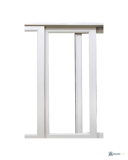 Door Axis 108 in x 80 in White Fiberglass Multi-Panel Stacking Sliding Patio Door, Low-E Argon Glass - panel and glazing detail