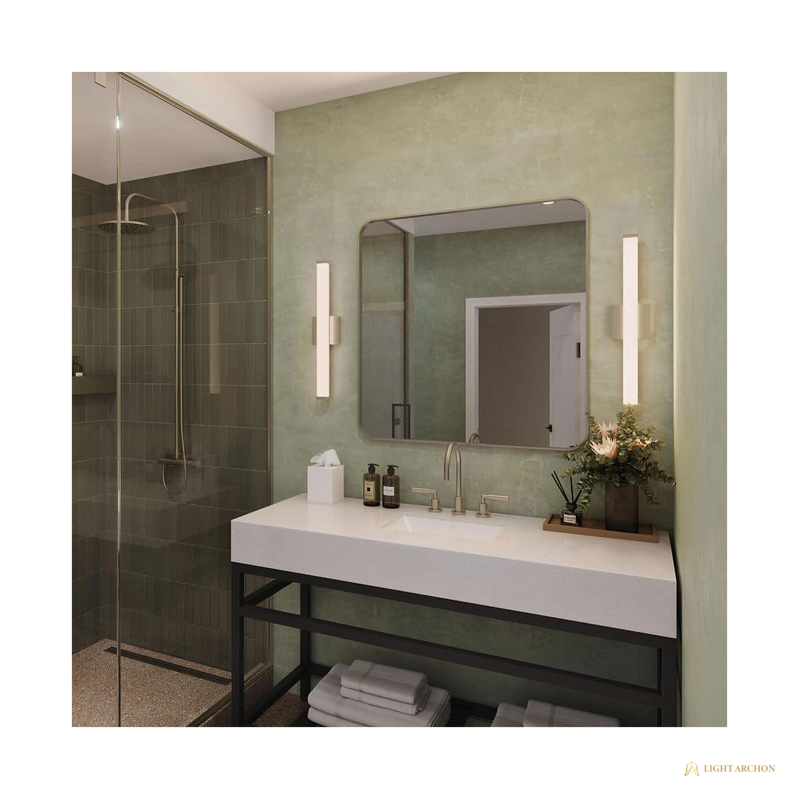 Light Archon Quanta 24 in. Selectable CCT Integrated LED Linear Vanity Light, Brushed Nickel - construction detail
