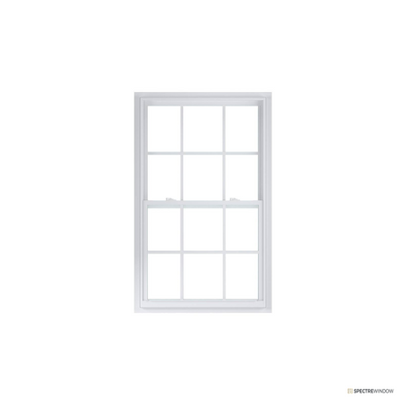 Spectre Window 35.375 in. x 59.25 in. Vinyl Single Hung Window with Low-E Insulated Glass - frame and hardware detail