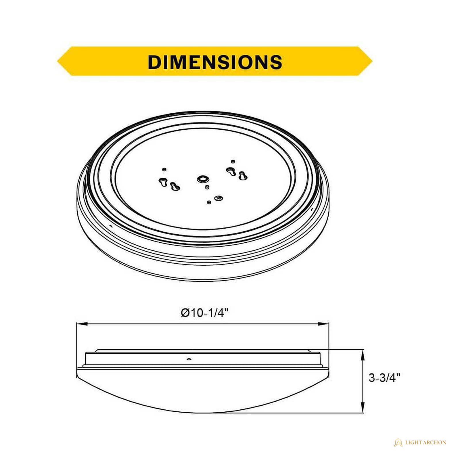 Light Archon Ovale 11 in. Oval Selectable CCT LED Flush Mount, Matte White - construction detail
