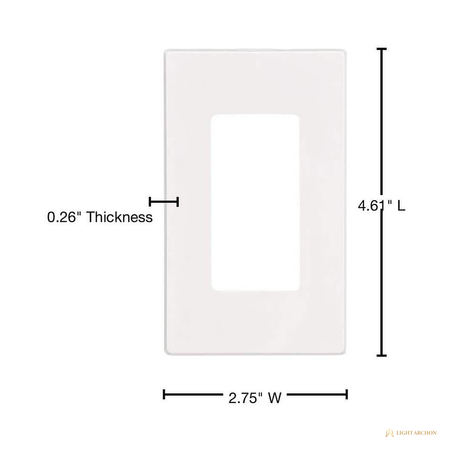 Light Archon Veil 1-Gang Screwless Decorator Wall Plate, White - construction detail