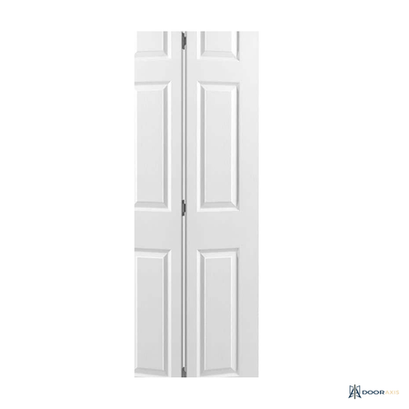 Door Axis 24 in x 80 in 6-Panel Textured Composite Hollow Core Bifold Closet Door - panel and glazing detail
