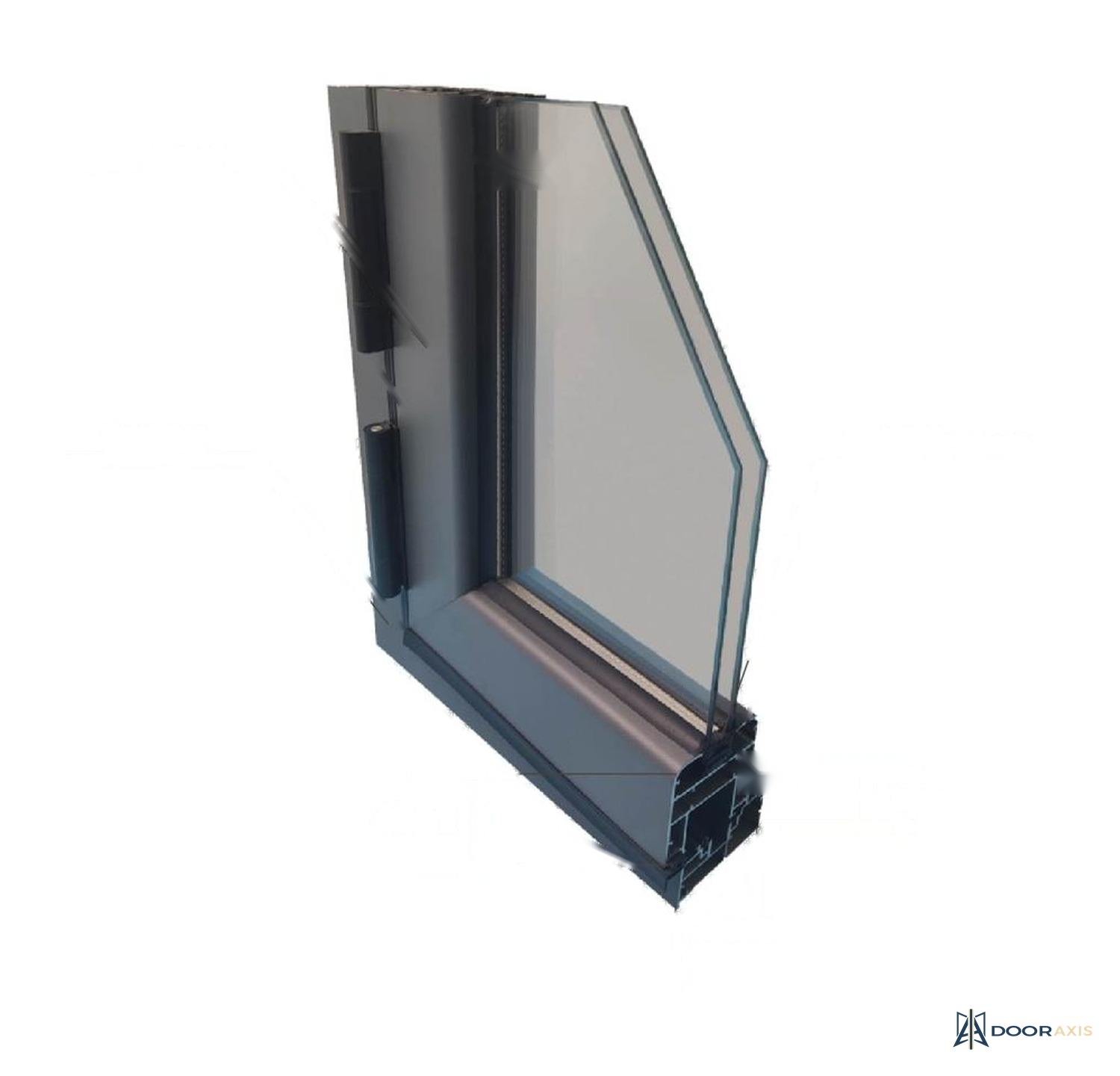 Door Axis 75 Series Heavy Duty Aluminum Bi-Fold Patio Door System, Insulated Glass - panel and glazing detail