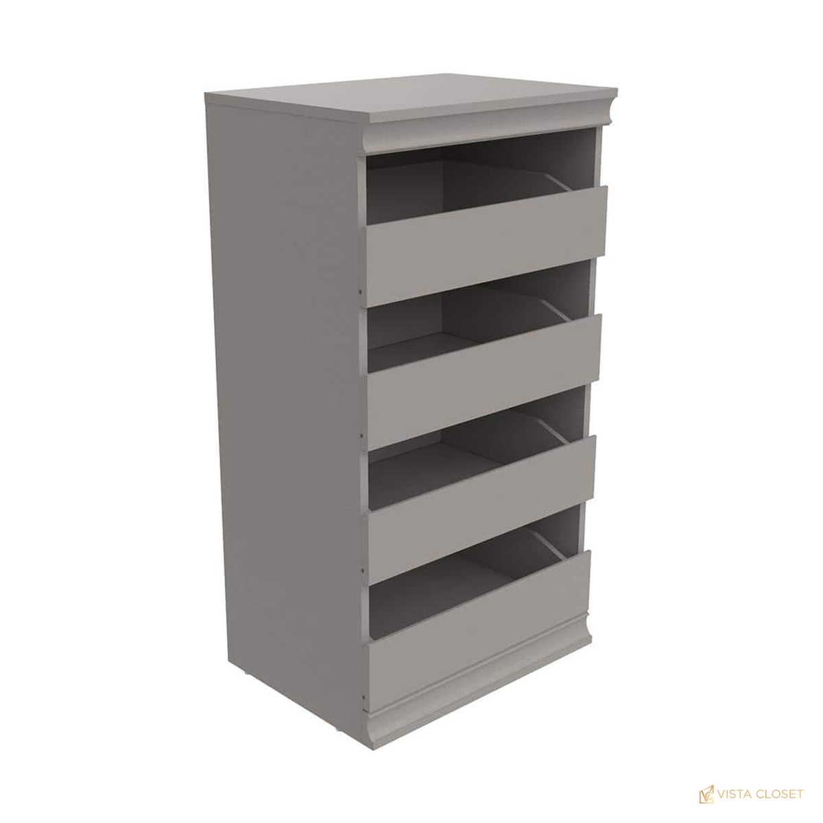 Vista Closet 21.4 in. W White Stackable Modular Closet Unit with 4 Drawers - construction detail