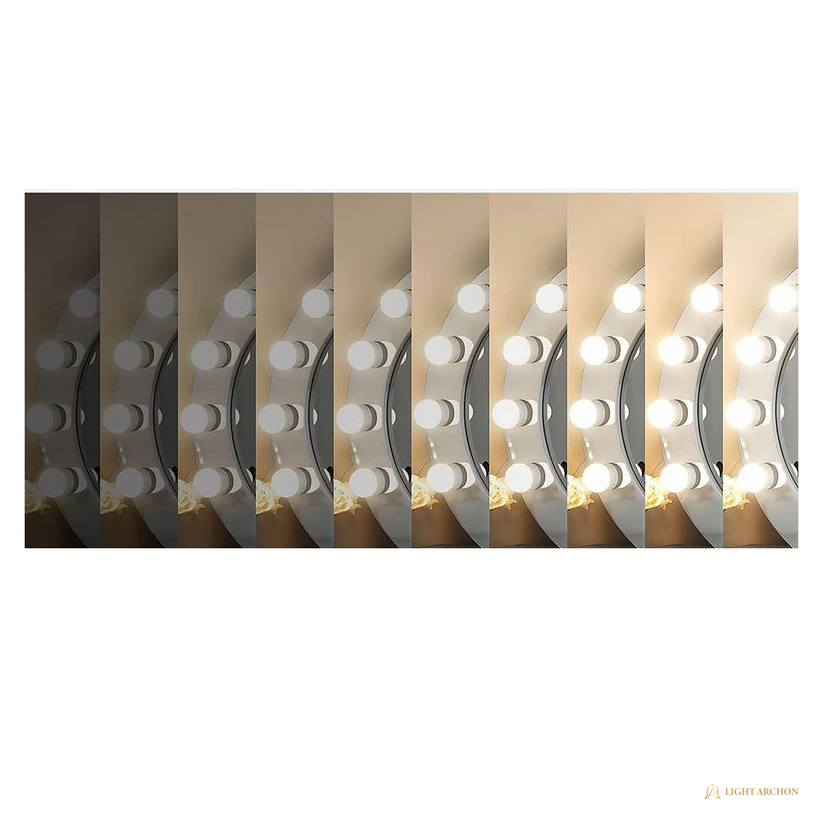 Light Archon Marquee 10-Light USB Mirror Light Kit with 3 Color Temperatures, White - construction detail