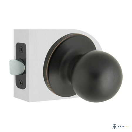 Door Axis Aged Bronze Ball Door Knob - panel and glazing detail