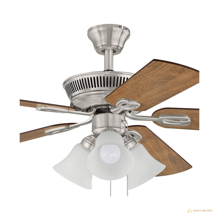 Light Archon Meridian 52 in. 5-Blade LED Ceiling Fan with Pull Chains, Brushed Nickel - construction detail