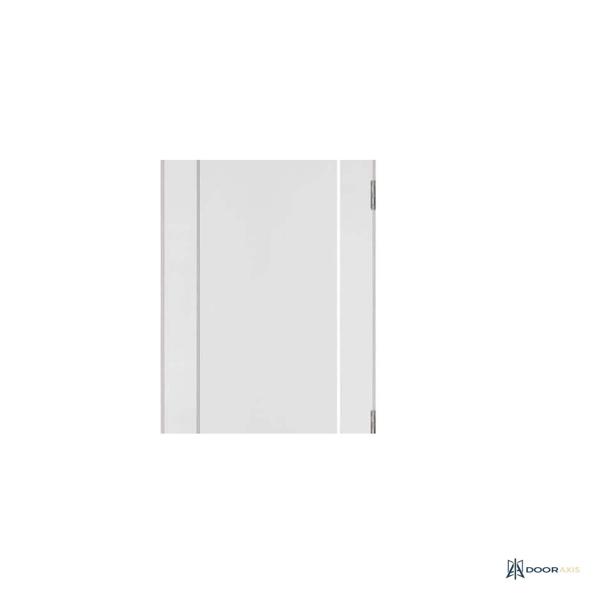 Door Axis 28 in x 80 in 1-Panel Shaker Solid Core Composite Prehung Interior Door, Primed White - panel and glazing detail