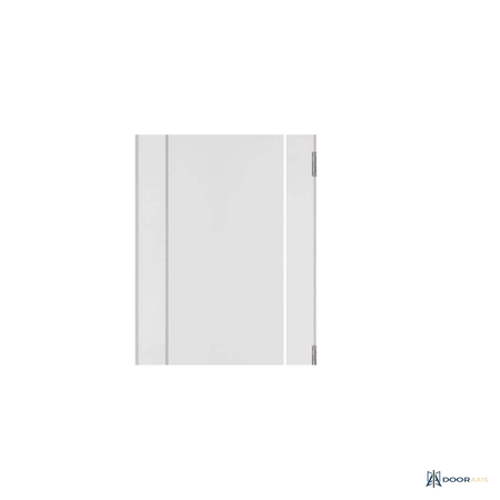 Door Axis 28 in x 80 in 1-Panel Shaker Solid Core Composite Prehung Interior Door, Primed White - panel and glazing detail