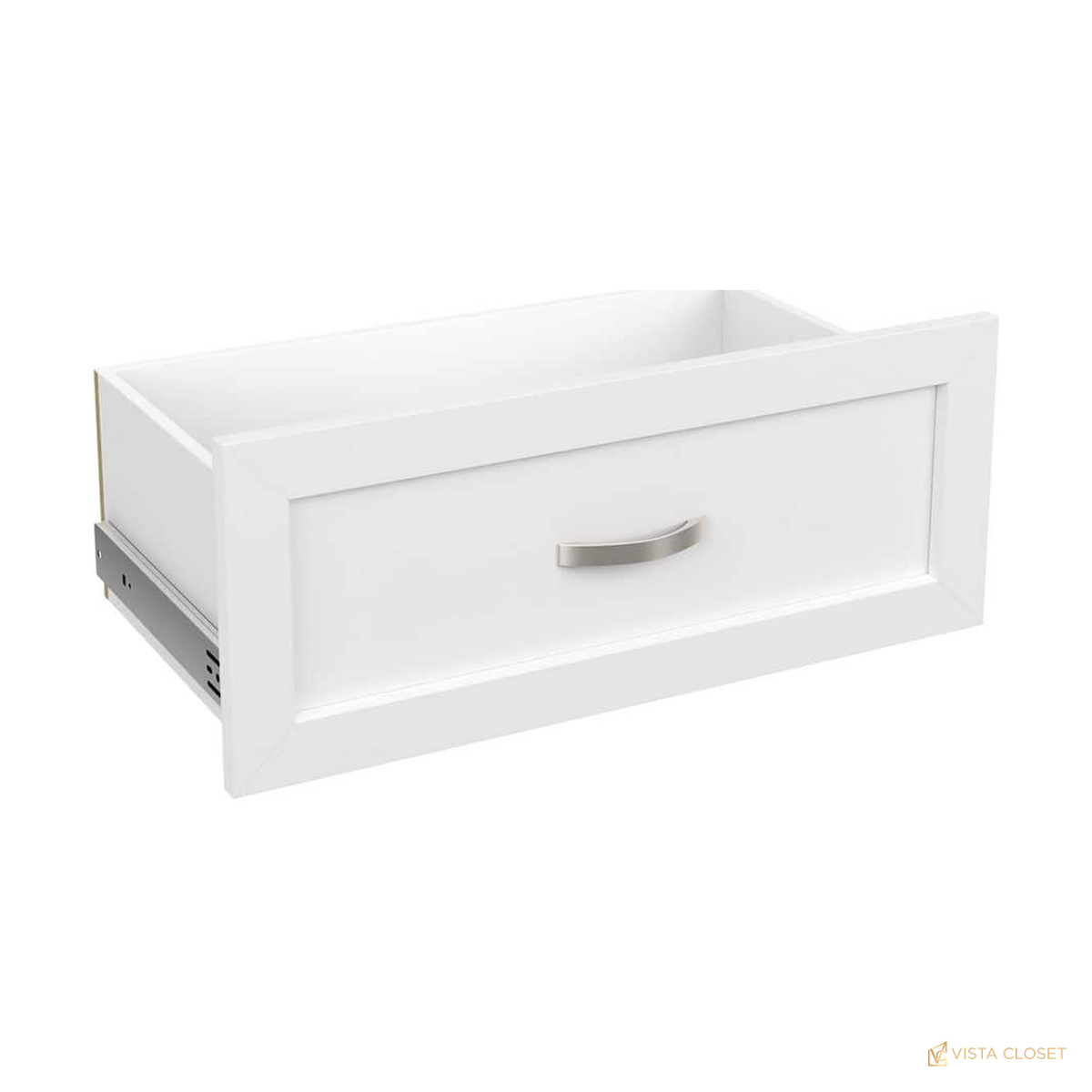 Vista Closet 25 in. W x 10 in. H White Shaker Closet Drawer Kit - construction detail