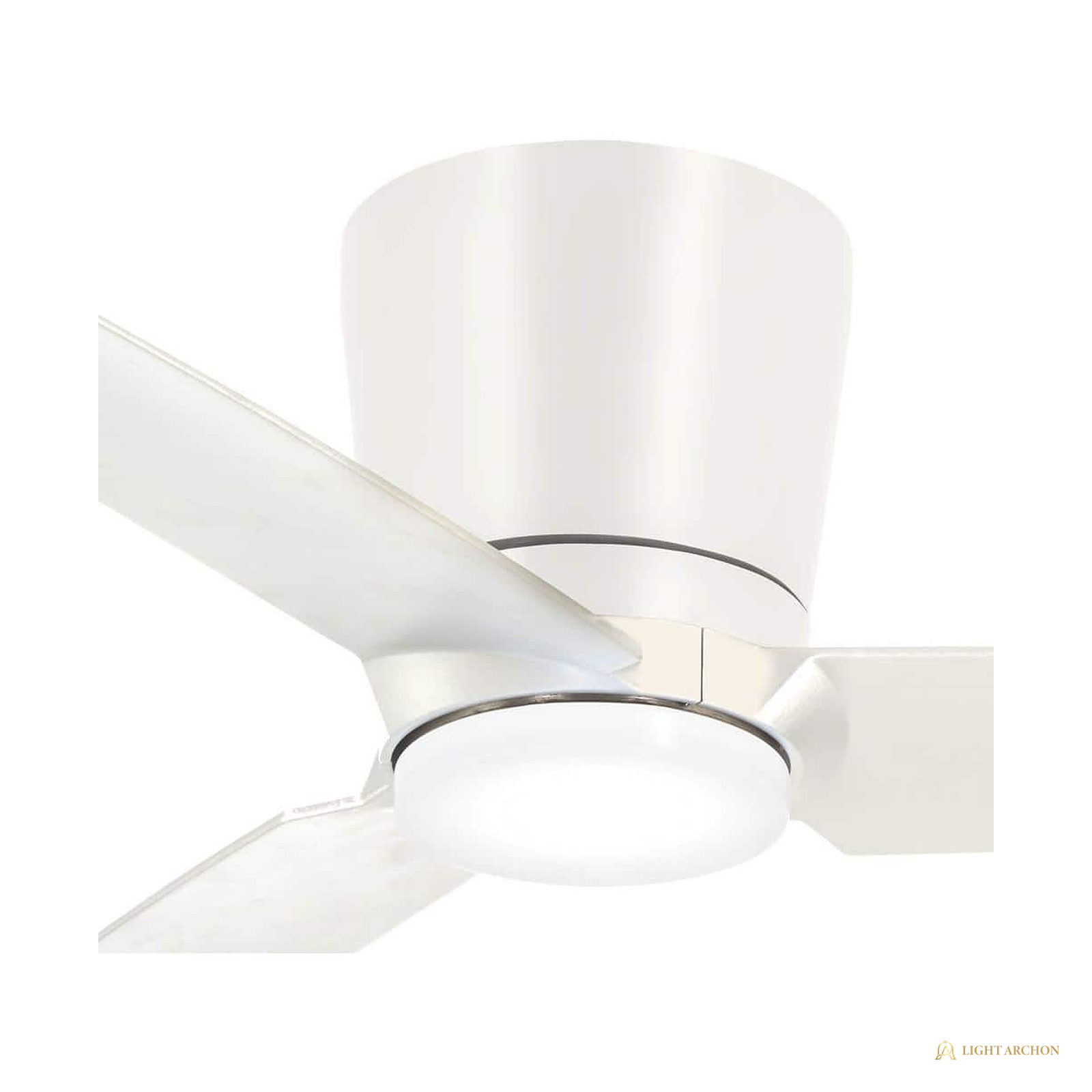 Light Archon Zephyr 48 in. Integrated LED Flush Mount Ceiling Fan with Wall Control, Flat White - construction detail