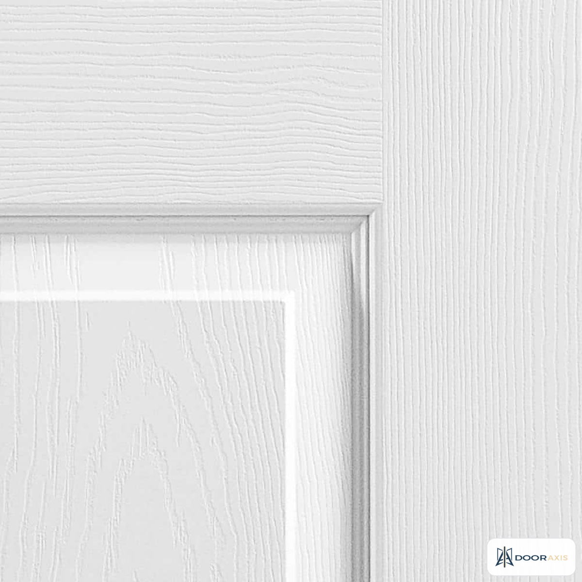 Door Axis 30 in x 80 in 6-Panel Hollow Core Composite Door Slab with Satin Nickel Hinge 3-Pack - panel and glazing detail
