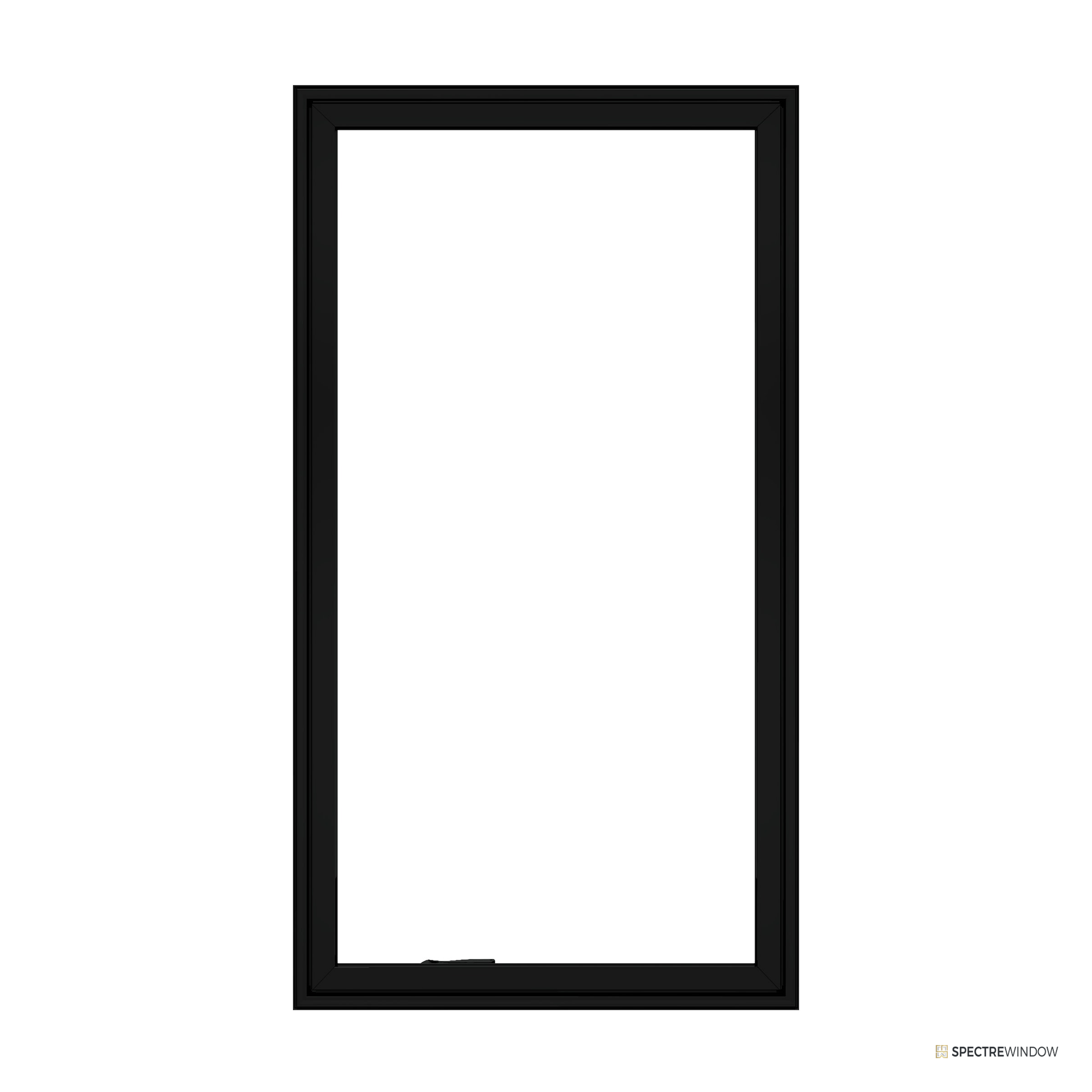 Spectre Window 25 in. x 35 in. Aluminum Clad Wood Casement Window with Low-E Insulated Glass - frame and hardware detail