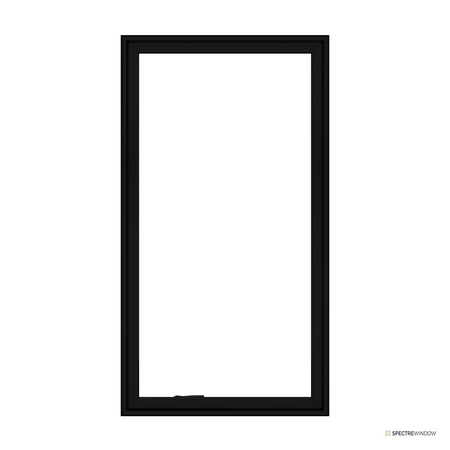 Spectre Window 25 in. x 35 in. Aluminum Clad Wood Casement Window with Low-E Insulated Glass - frame and hardware detail