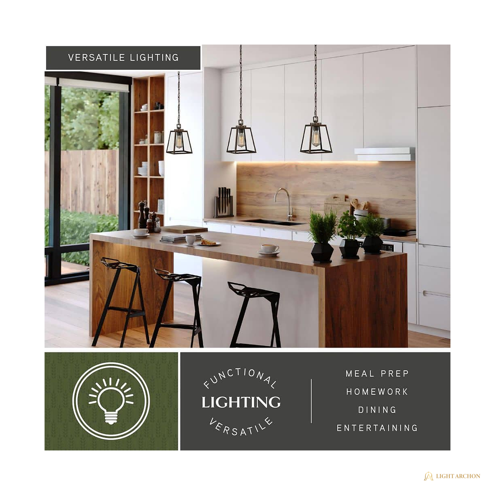 Light Archon Fenwick 7 in. Lantern Mini Pendant with Clear Glass Panels - construction detail
