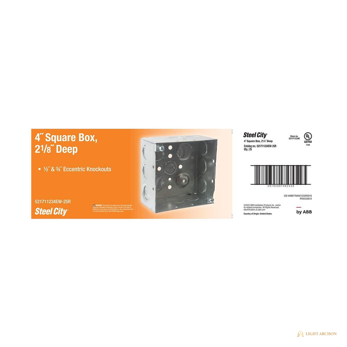Light Archon SteelForm 4 in. Square Steel Boxes - construction detail