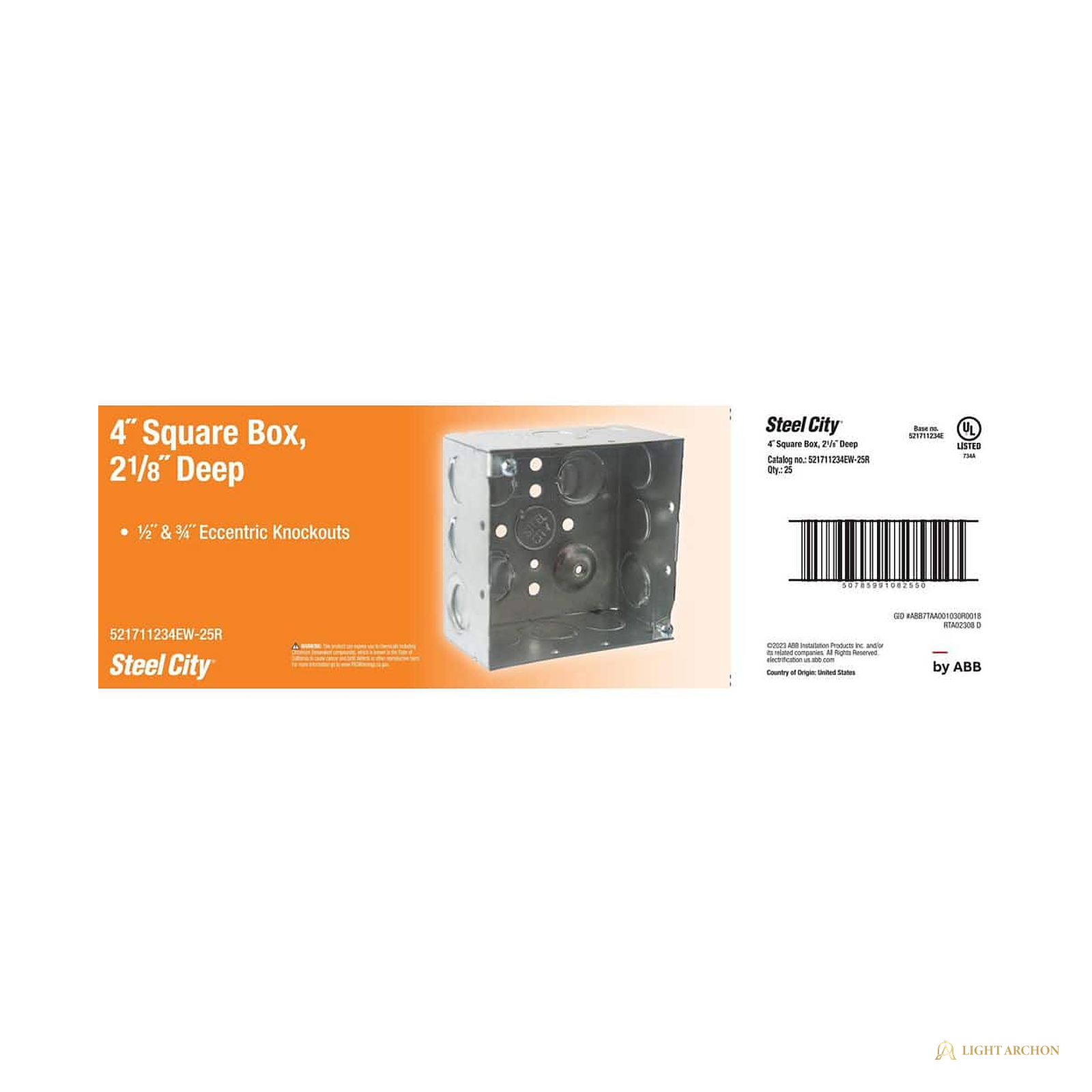 Light Archon SteelForm 4 in. Square Steel Boxes - construction detail