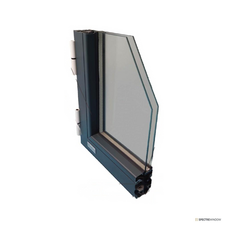 Spectre Window 55 Series Thermally Broken Aluminum Casement Window, Insulated Glass - frame and hardware detail