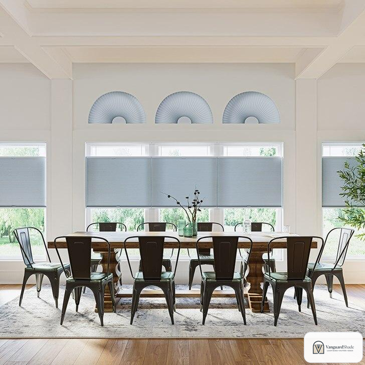 Vanguard Shade Cellular Arch Shade, Fixed, Custom - detail view