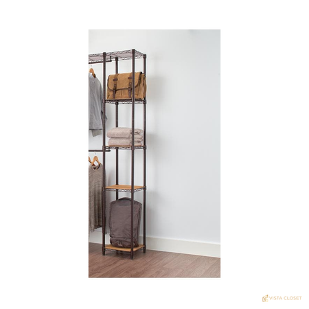 Vista Closet 76 in. W Expandable Freestanding Wire Closet Organizer - construction detail