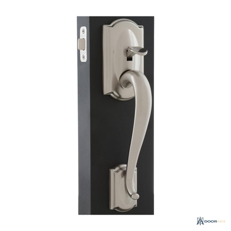Door Axis Entry Grip Handleset with Interior Lever or Knob - panel and glazing detail