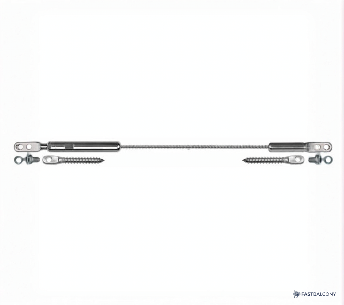 Fast Balcony Stainless Cable Balcony Railing System - frame and rail detail
