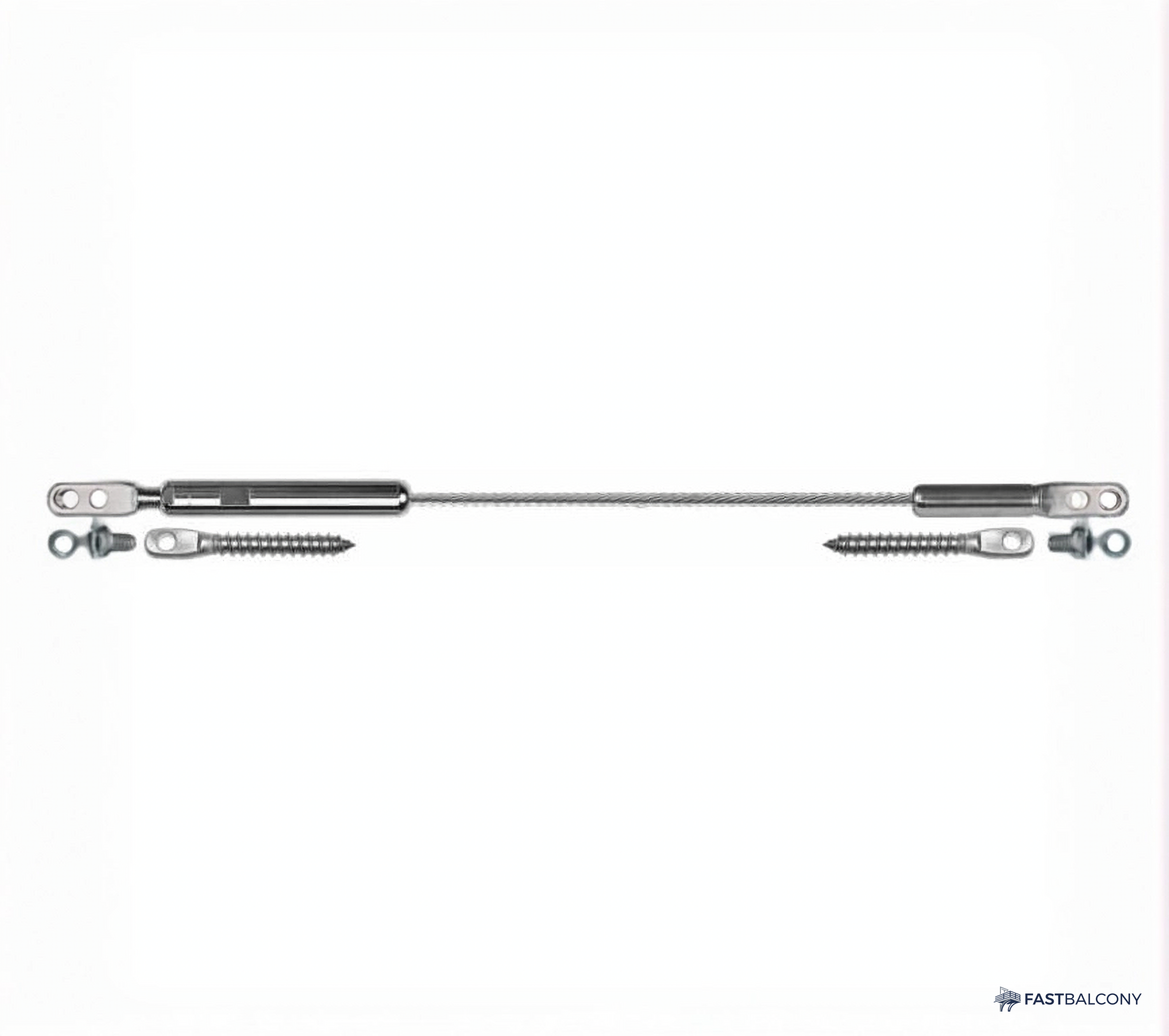 Fast Balcony Stainless Cable Balcony Railing System - frame and rail detail