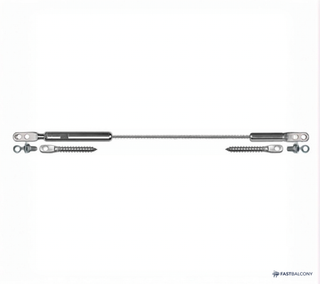 Fast Balcony Stainless Cable Balcony Railing System - frame and rail detail