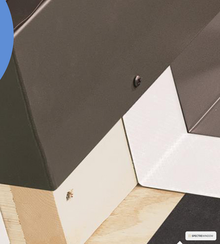Spectre Window 22.5 in. x 46.5 in. Fixed Curb Mount Skylight with Laminated Low-E Glass and Solar Shade - frame and hardware detail