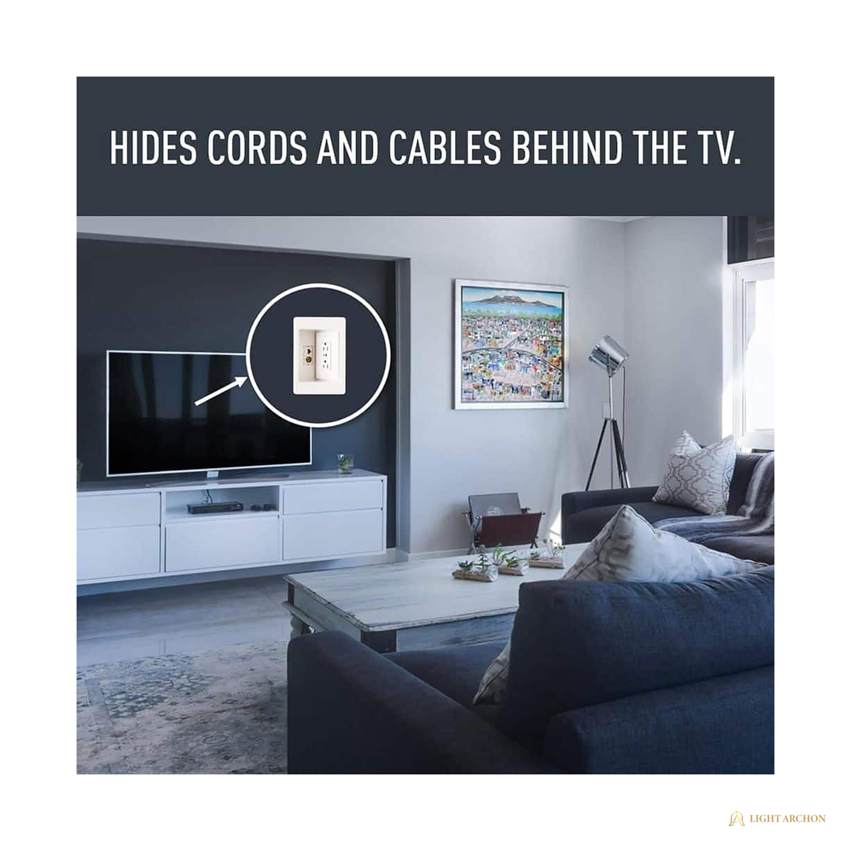 Light Archon MediaFrame Recessed TV Power and Low-Voltage Box - construction detail