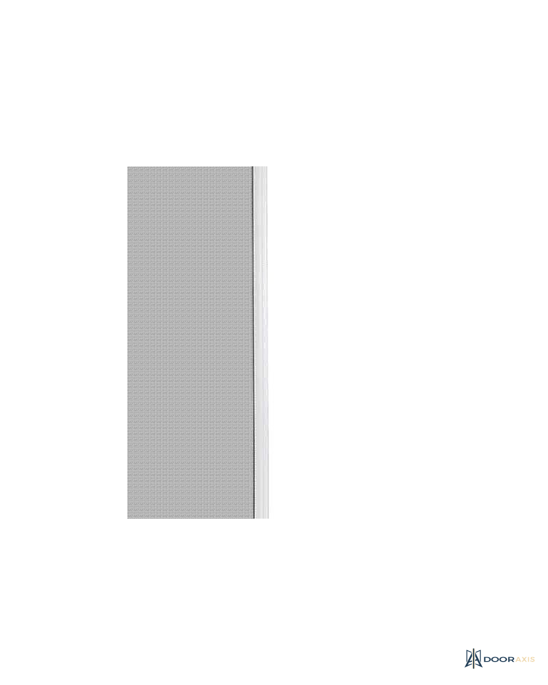 Door Axis 35.5 in x 77.875 in White Aluminum Sliding Patio Screen Door - panel and glazing detail