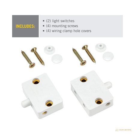 Light Archon Threshold Cabinet Door Push-Button LED Switch 2-Pack - construction detail