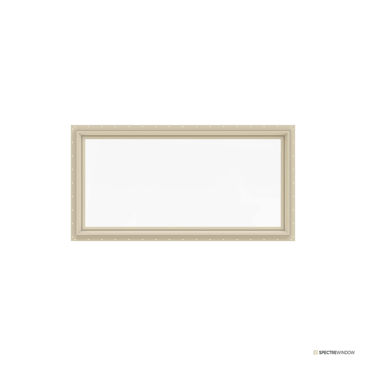 Spectre Window 47.5 in. x 23.5 in. Vinyl Picture Window with Low-E Insulated Glass - frame and hardware detail