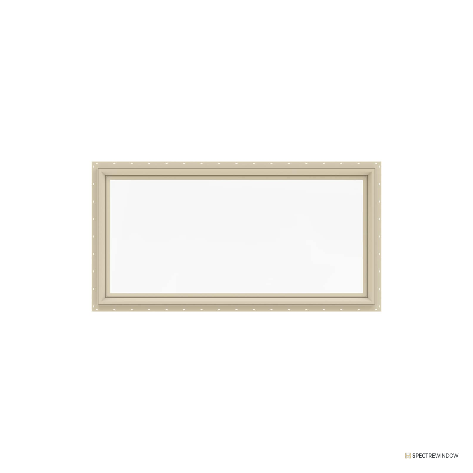 Spectre Window 47.5 in. x 23.5 in. Vinyl Picture Window with Low-E Insulated Glass - frame and hardware detail