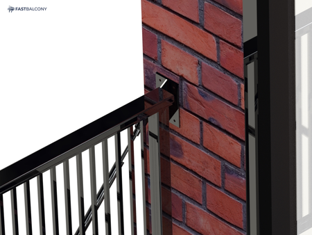 Fast Balcony Knife Plate and Embed Mounting Kit - frame and rail detail