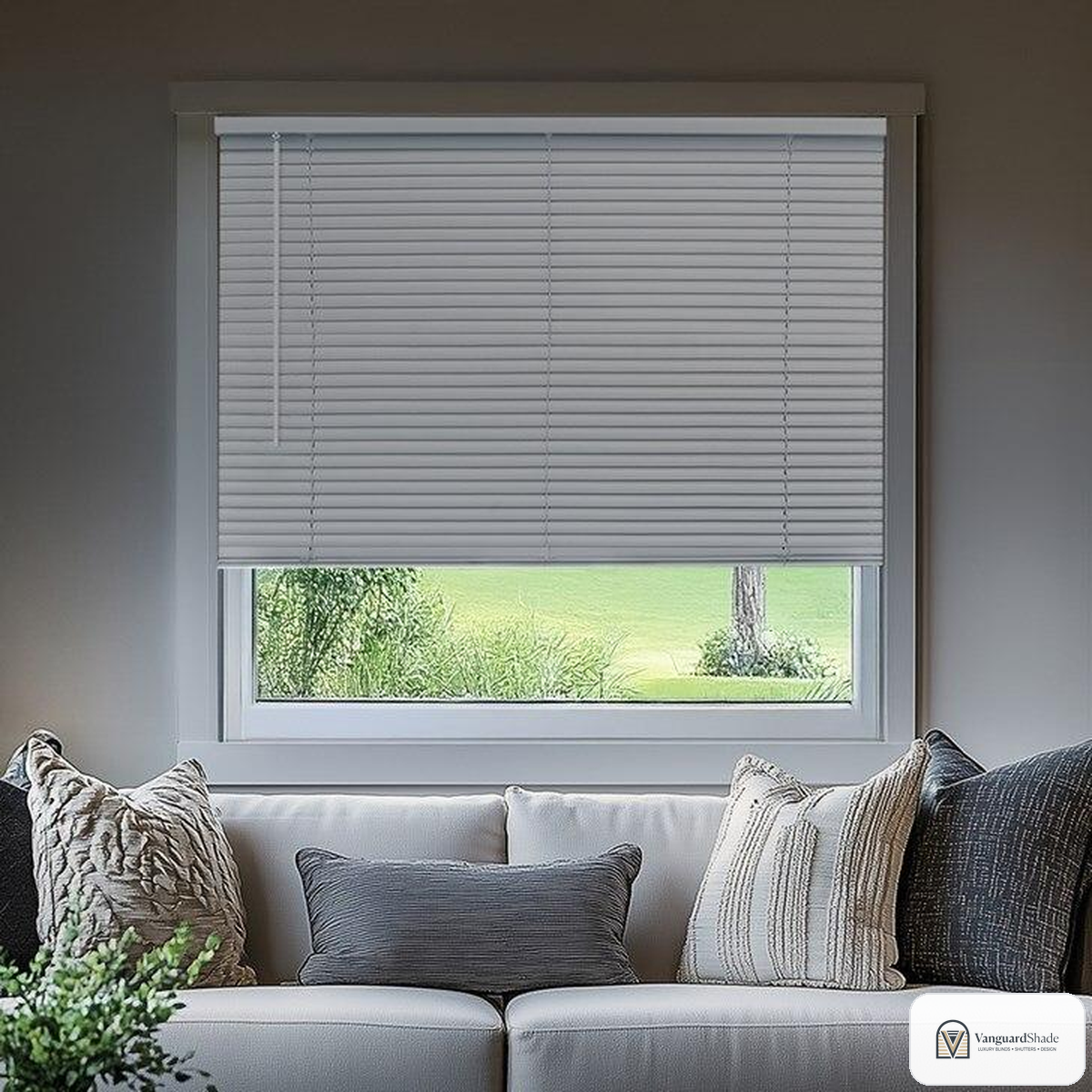 Vanguard Shade 1 in. Vinyl Mini Blind, Corded, Stock Sizes - detail view