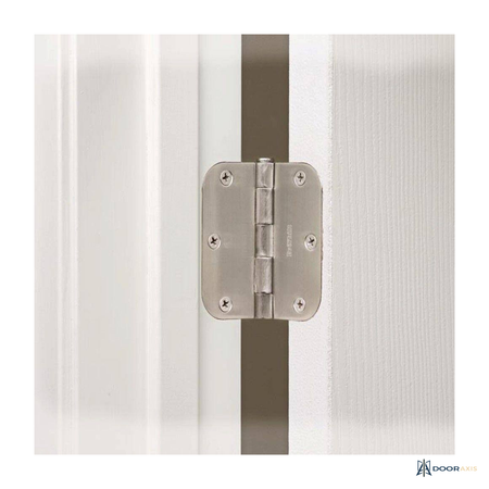 Door Axis Squeak-Free Steel Butt Door Hinge, Mortise Mount - panel and glazing detail