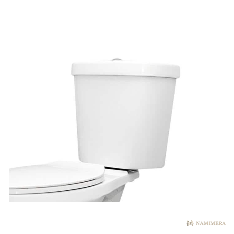 Namimera Two-Piece Elongated Dual-Flush Toilet, 1.1/1.6 GPF, 12 in. Rough-In, White - detail view