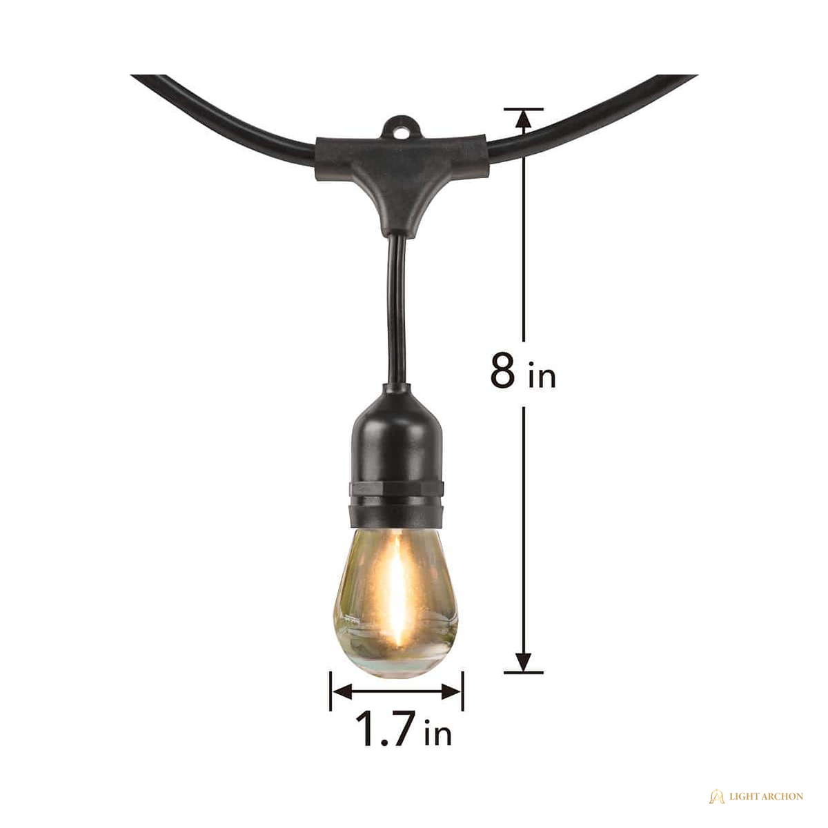 Light Archon Veranda S14 Filament LED Patio Light Strand, Indoor and Outdoor - construction detail