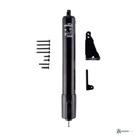 Door Axis Heavy Duty Pneumatic Screen and Storm Door Closer with Hold Button, Black - panel and glazing detail