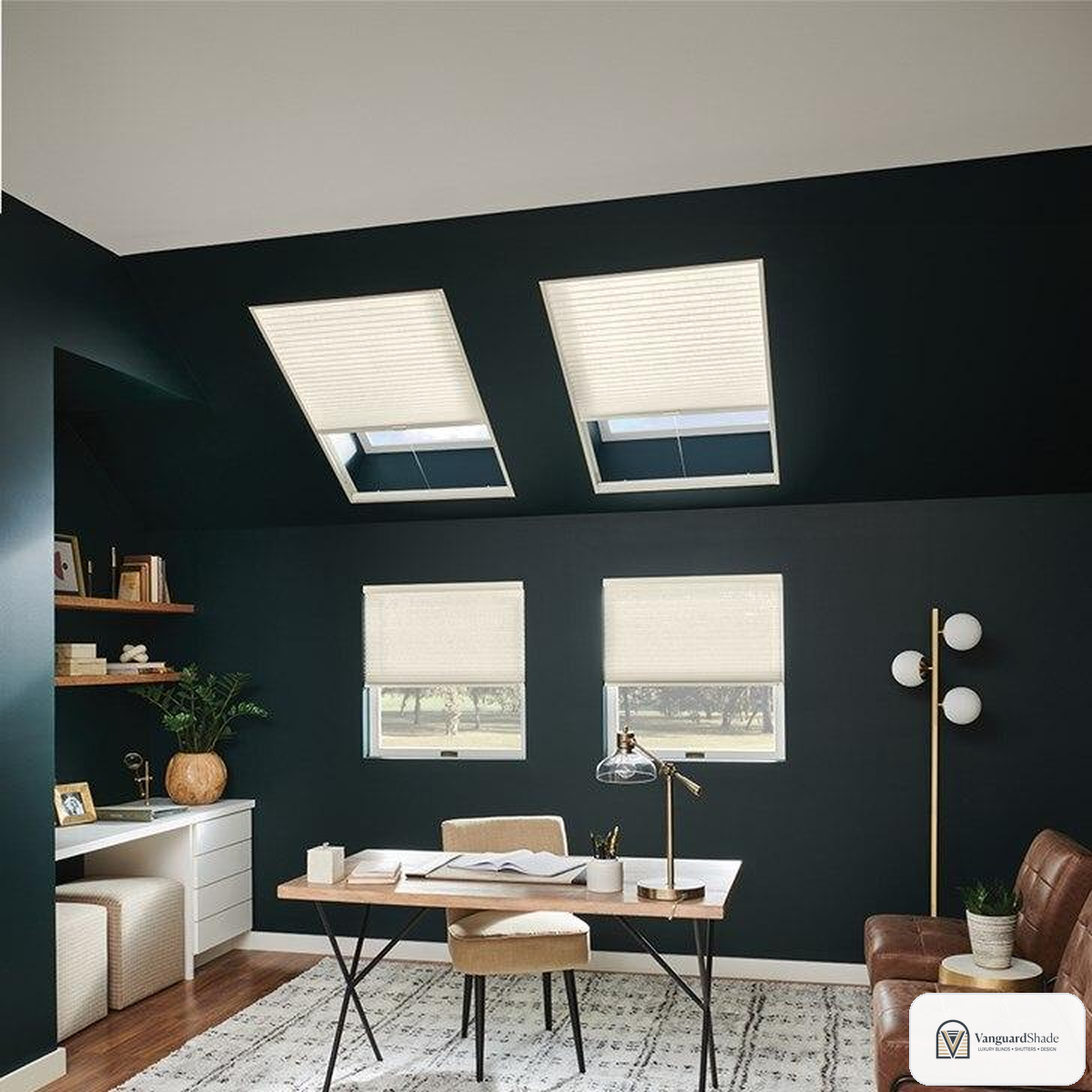 Vanguard Shade Skylight Cellular Shade, Blackout, Custom Cut - detail view