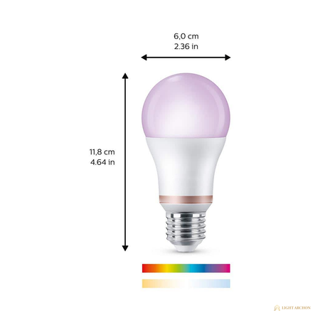 Light Archon Iris Smart Wi-Fi A19 LED Bulb, 60W Equivalent, Full Color and Tunable White - construction detail
